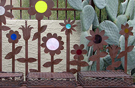 Garden flower bench